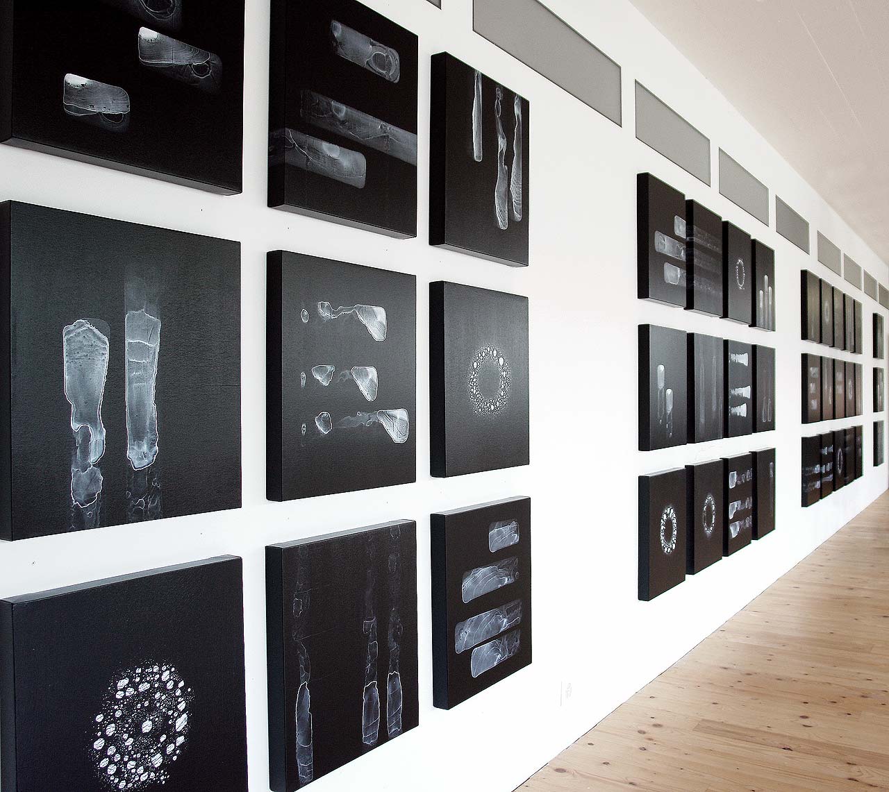 Unique black and white paintings by the swiss artist Stefan Pluess